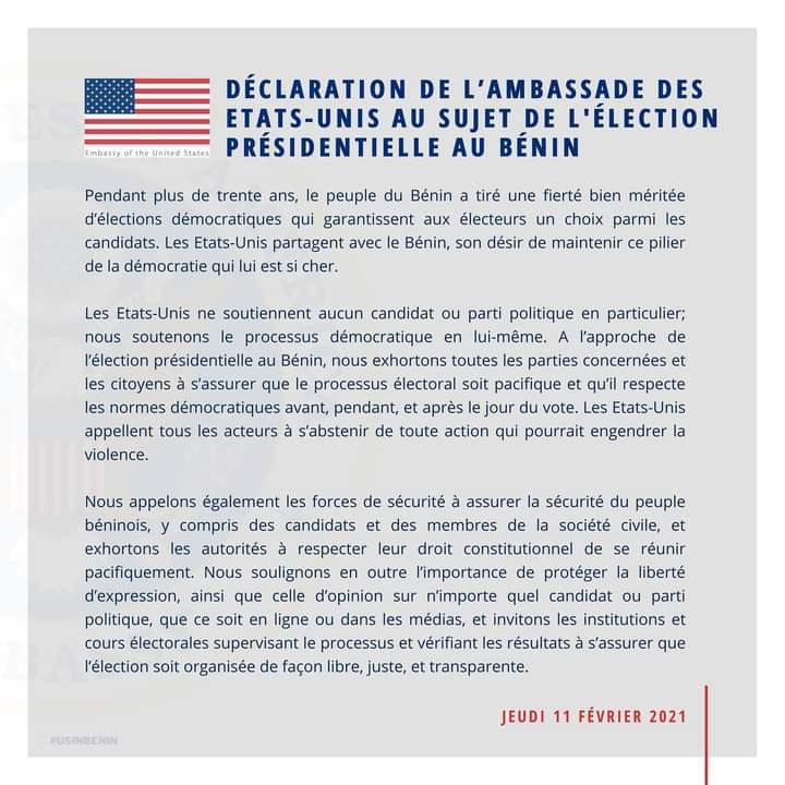 AmbassadeUsaBeninPresidentielle2021