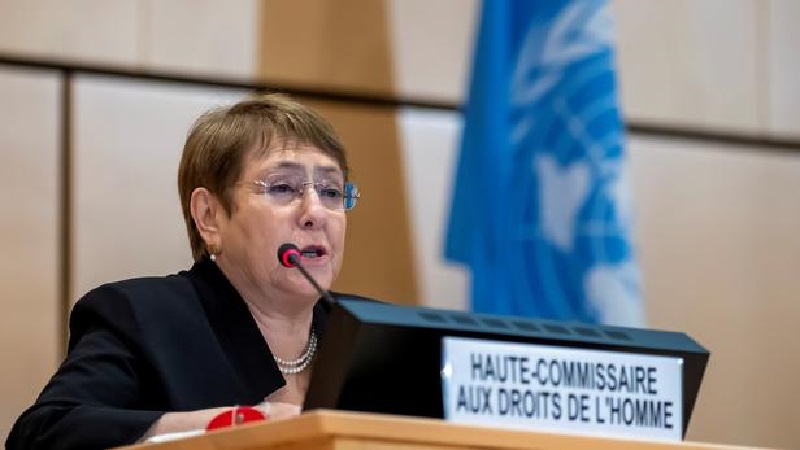 FILE PHOTO: Michelle Bachelet speaks at a session of the Human Rights Council in Geneva