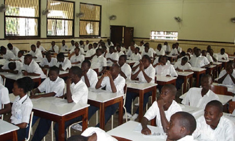 Elèves de Collège Boboto à Kinshasa, lors d'un séminaire sur la CPI.