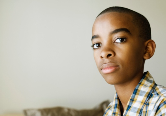 Boy indoors