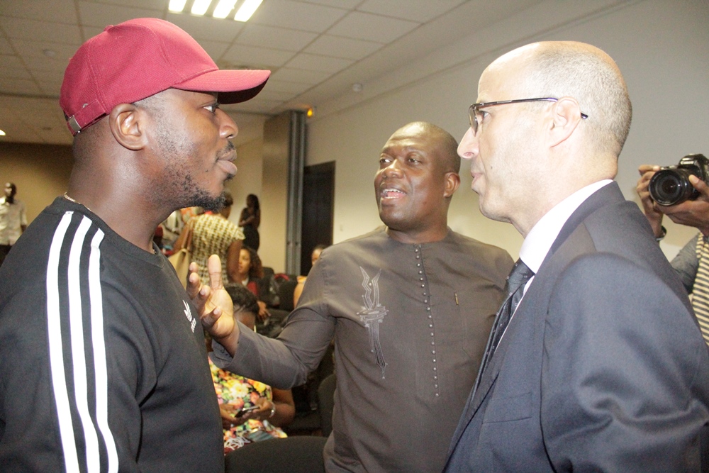Le Directeur Général de Moov Togo et Master Just du groupe Toofan