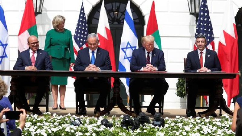 U.S. President Trump hosts leaders for Abraham Accords signing ceremony at the White House in Washington