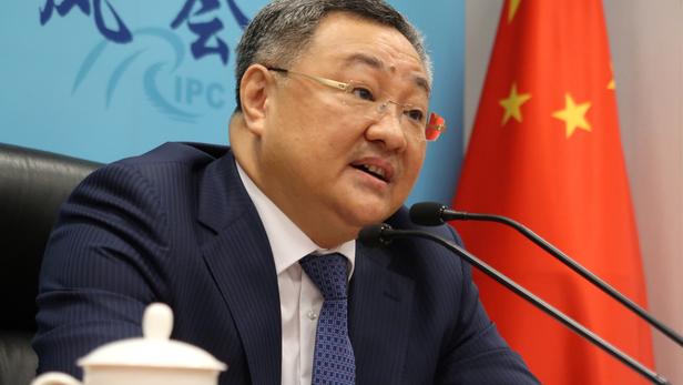 Fu Cong, head of arms control department of Chinese foreign ministry, speaks at a news conference in Beijing