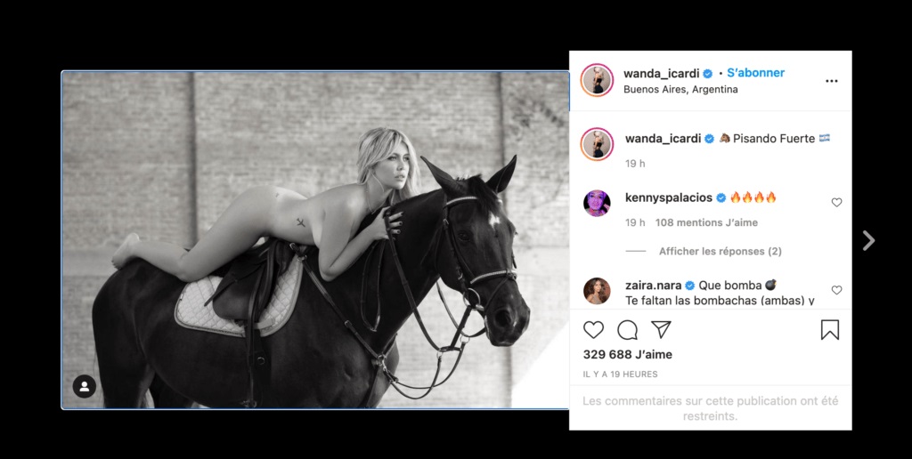 PSG-Nue-sur-un-cheval-Wanda-Icardi-affole-les-compteurs