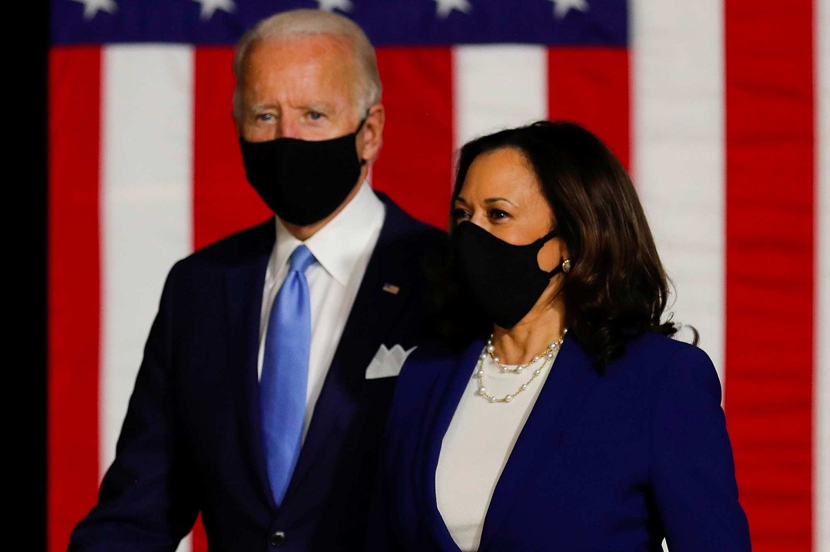 Democratic presidential candidate Biden and vice presidential candidate Harris hold first joint campaign appearance as a ticket in Wilmington, Delaware