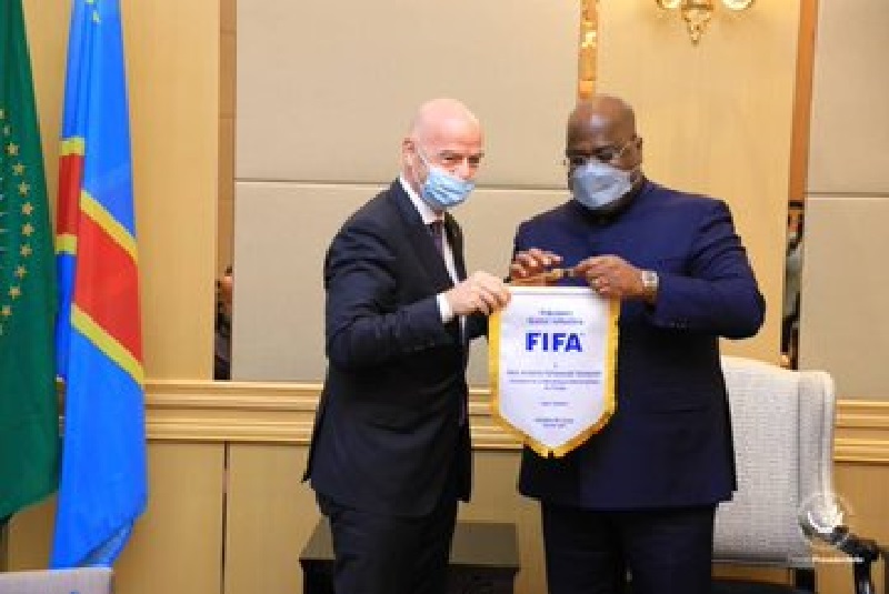 RDC Gianni Infantino reçu par Félix Tshisekedi