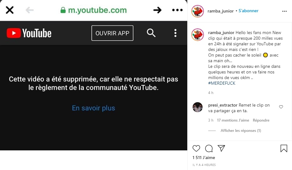 Ramba-Junior-annonce-que-sa-video-avec-Grand-P-a-ete-supprimee