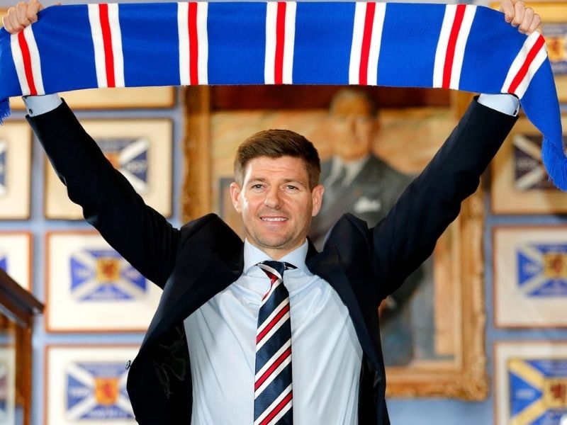 Football Steven Gerrard champion d'Écosse avec les Rangers Glasgow