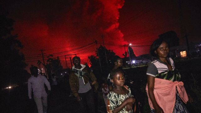 RDC - le volcan Nyiragongo secoué Goma avec de deux grandes coulées