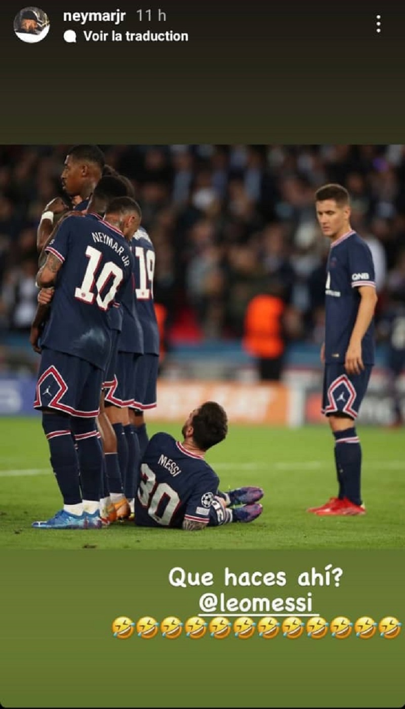1 Qu’est-ce que tu fais là Quand Neymar se moque de Messi sur ce geste durant le choc contre Man City (photo)