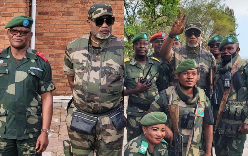 la star s'affiche en tenue militaire