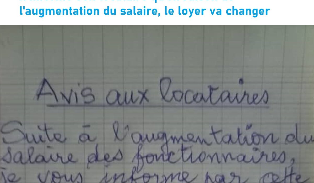 Togo il informe ses locataires que le loyer va changer