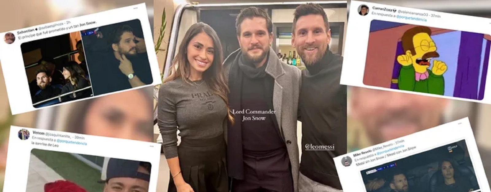 La photo de Lionel Messi avec Jon Snow