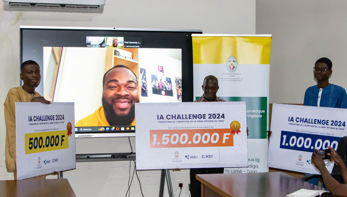 Togo les lauréats du concours « Challenge IA » désormais connus