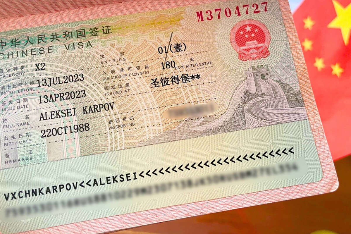 Chine partir travailler visa K